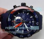 Replica IWC Aquatimer Blue Chronograph Dial With Rubber Strap Watch